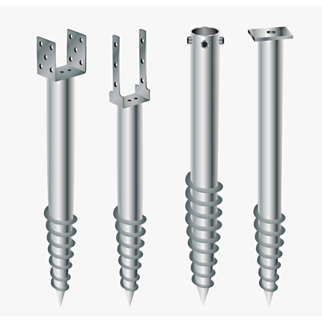 Metal ground screw post anchorsmall screw pilesscrew post spike (4)